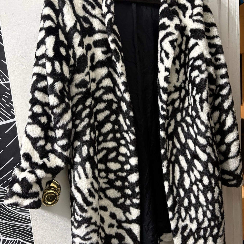 Michael Kors Zebra Faux Fur Jacket - Picture 8 of 9